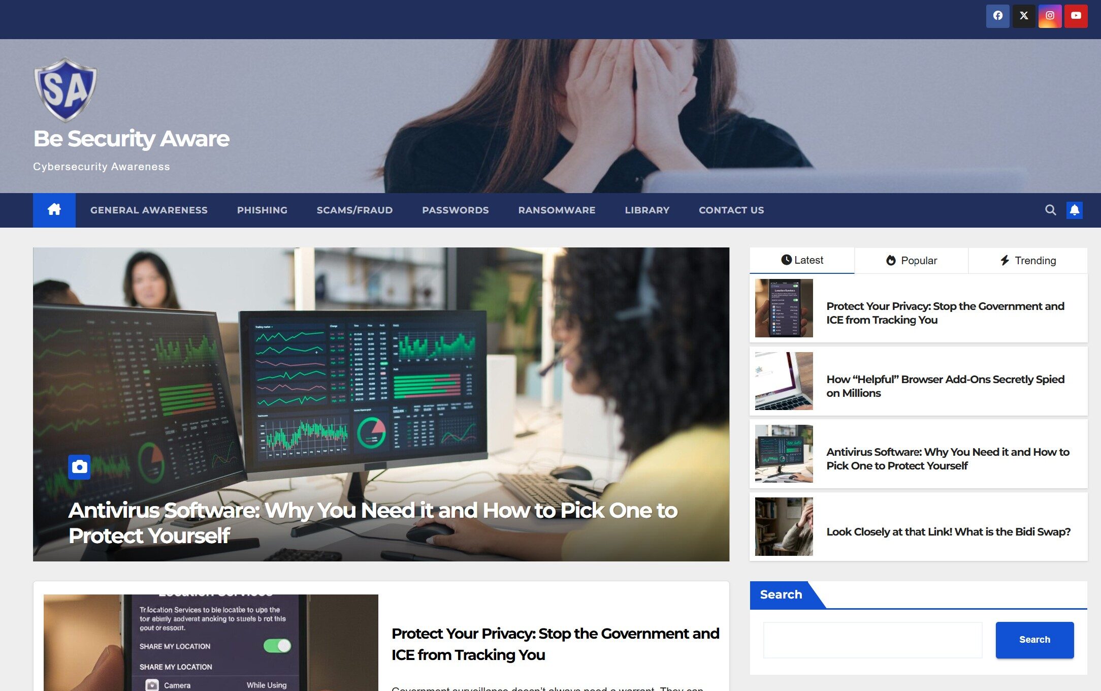 Be Security Aware cybersecurity awareness articles