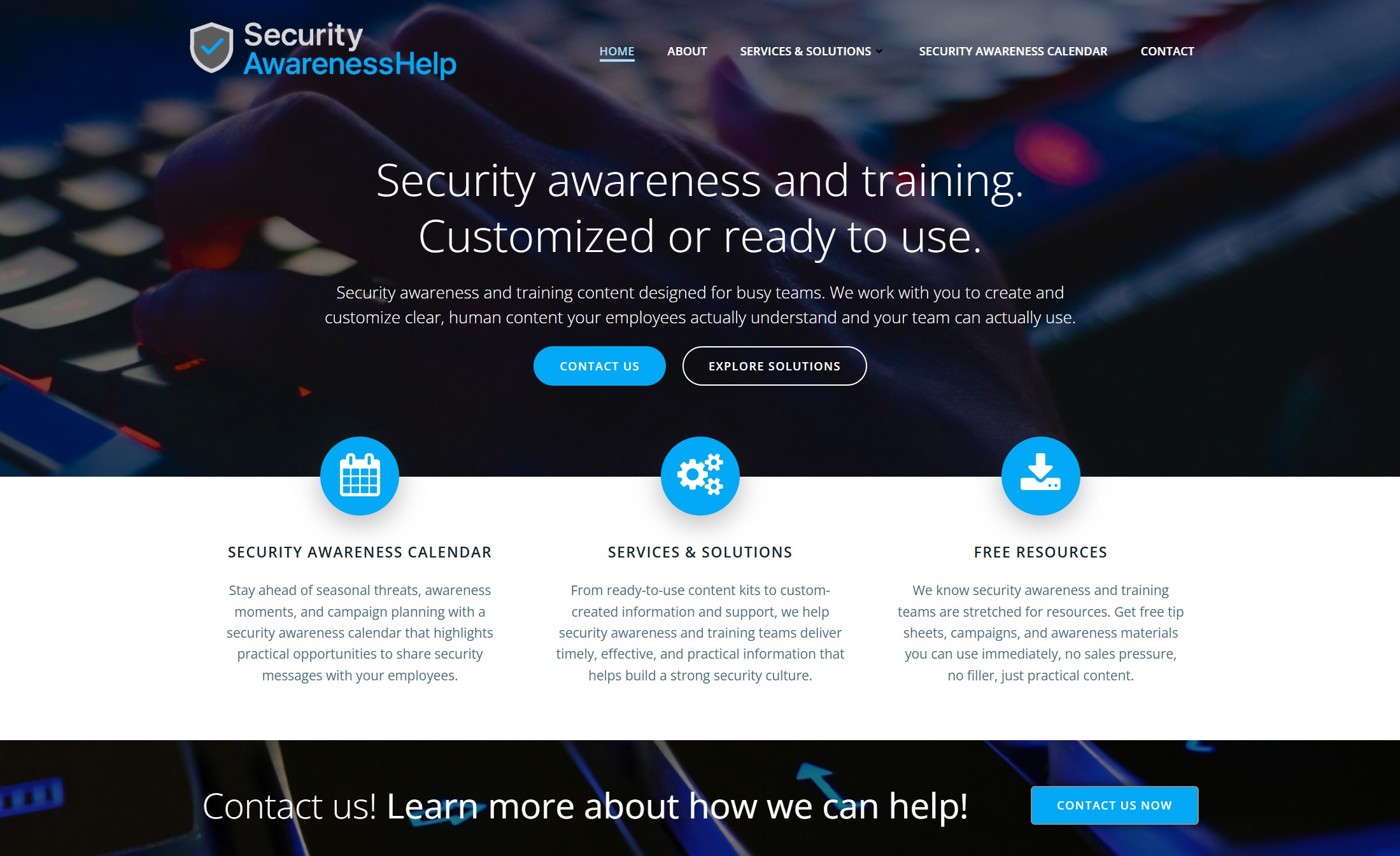 Security Awareness Help for cybersecurity awareness and training assistance